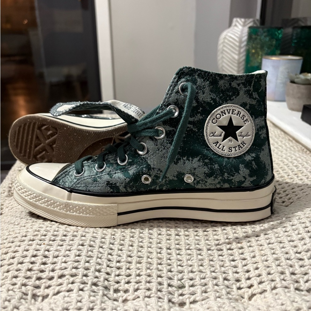 Green limited edition converse sneakers